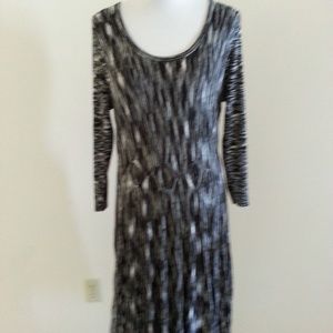 Torrid black, white long sleeve dress - womens 1